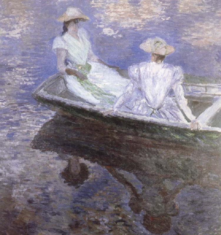 Claude Monet Young Girls in a boat oil painting image